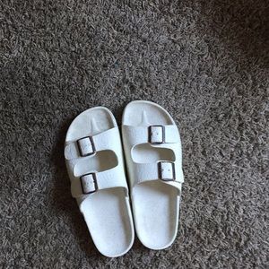 White beach sandals